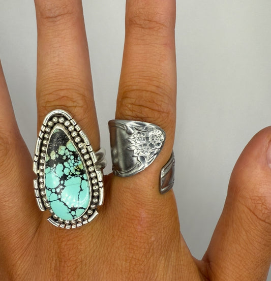 Vintage Floral Spoon Ring