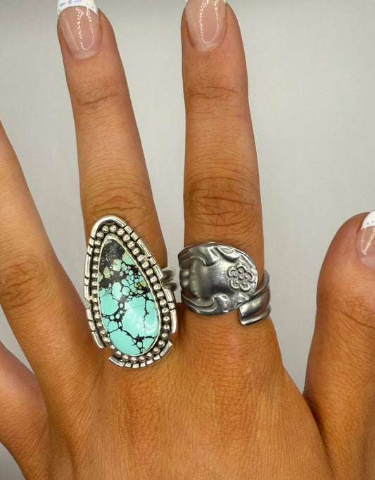 Vintage Floral Spoon Ring