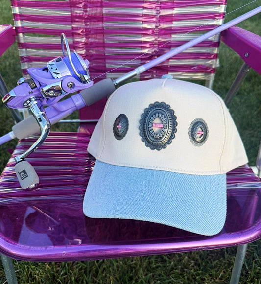 Denim Concho Trucker Hat