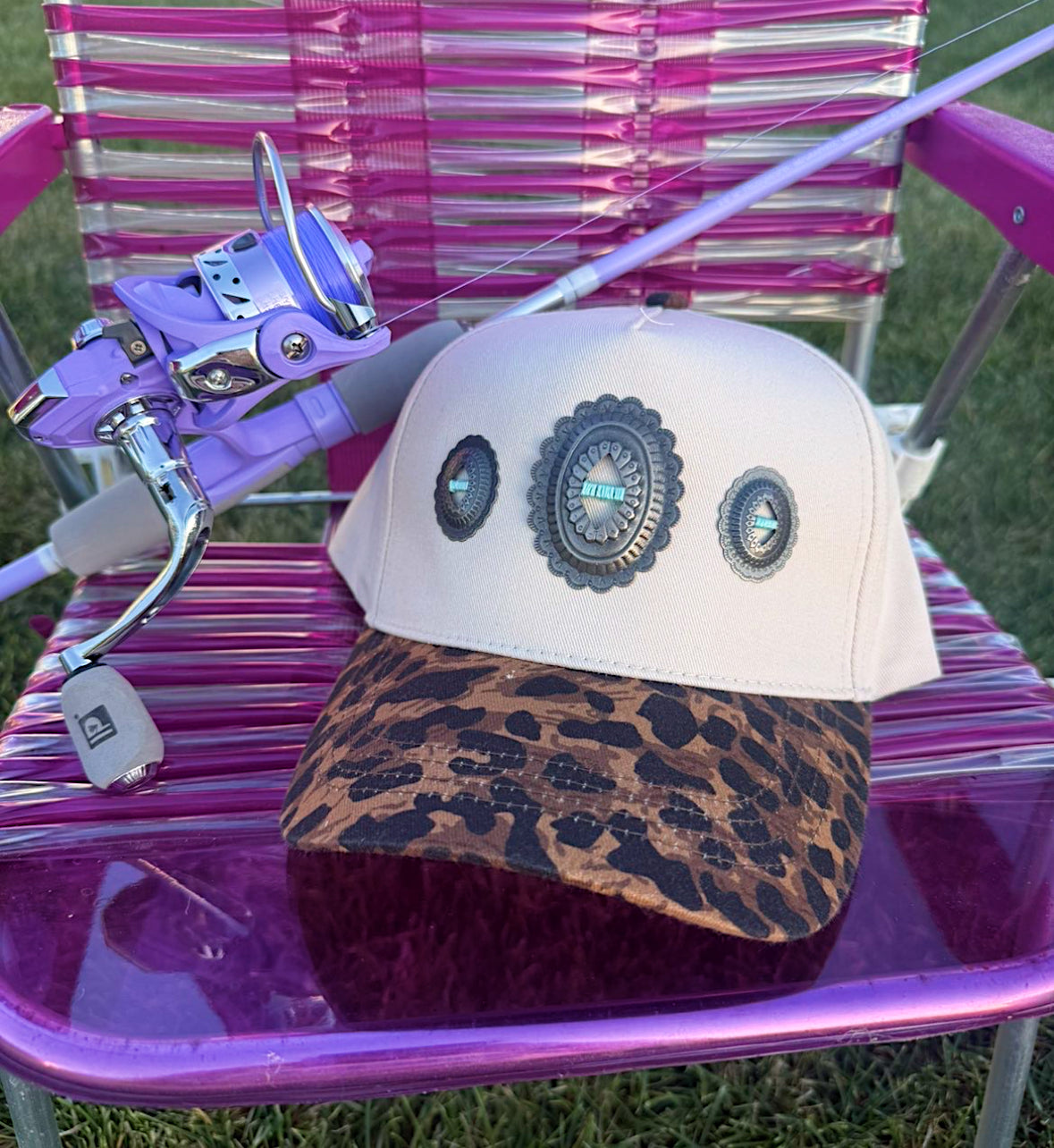 Cheetah Concho Trucker Hat