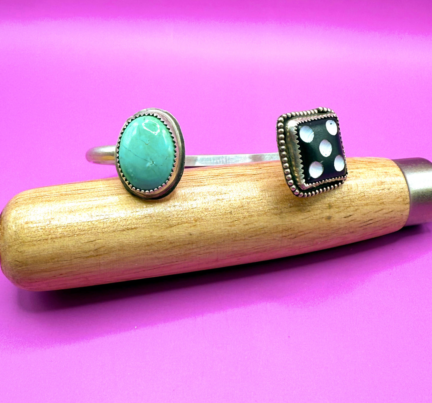 Royston Turquoise Dice Cuff